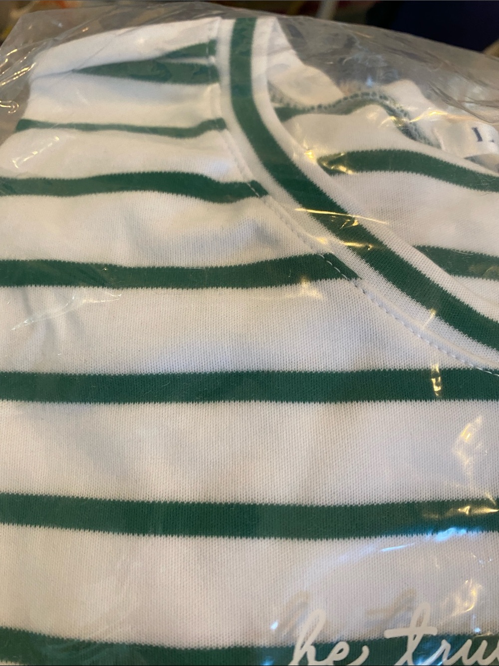 LAKE - Brand New - Pima Crew Long- Short set in Classic Green Anchor Stripes - Picture 5 of 6